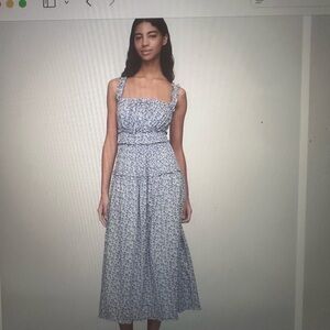 DOEN/GAP Blue Floral Midi Dress